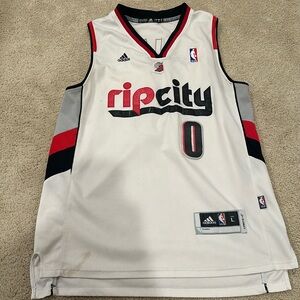 Adidas Dame Lillard Portland Trail Blazers Jersey Size Large Condition 6/10